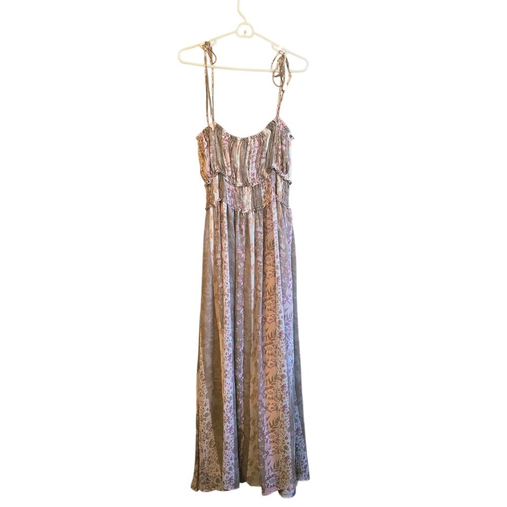 VICI floral paneled coquette maxi dress size medium cottage